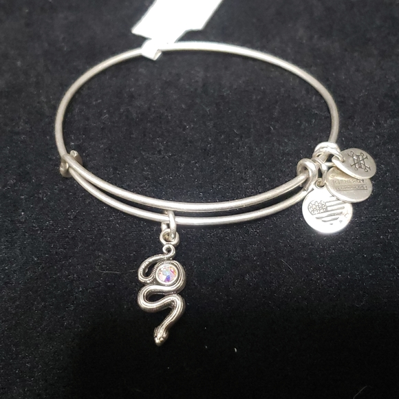 NWT Alex & Ani Rafaelian Silver Snake & Swarovski Crystal 2017 - Picture 3 of 13
